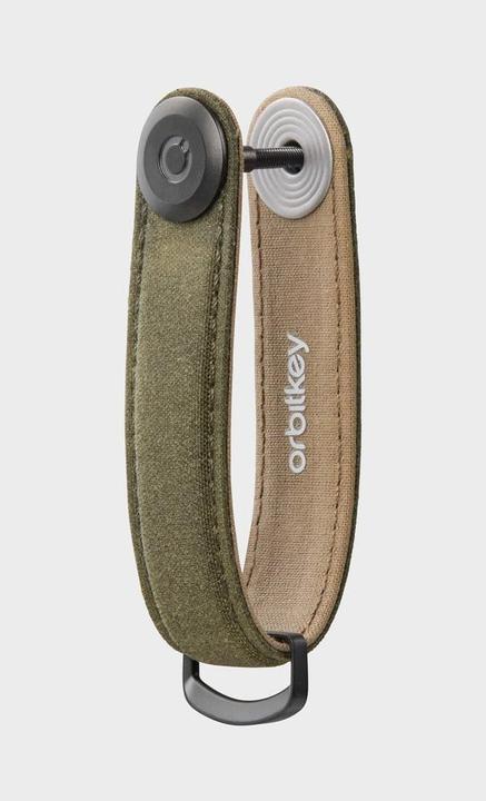 Actual product image Orbitkey Waxed Canvas Key Organiser - Khaki Green