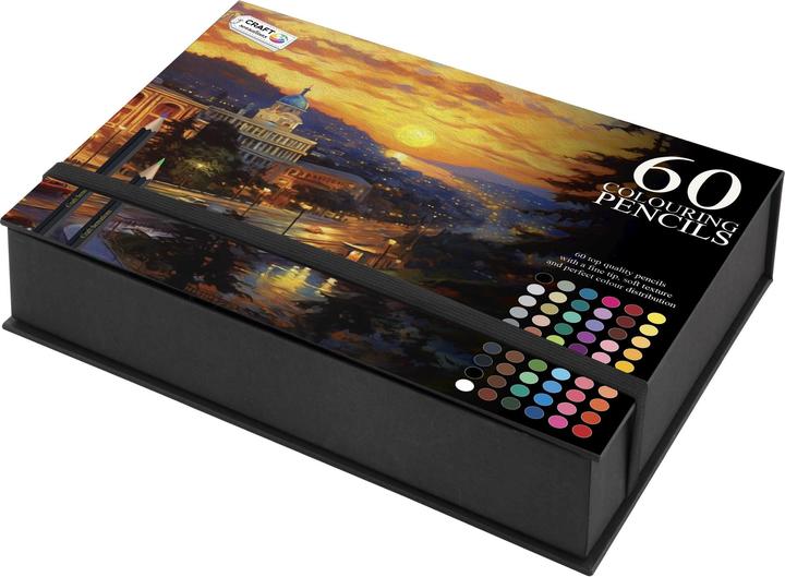 Craft 60 pcs colouring pencils in colour box (Rainbow, 60 x)