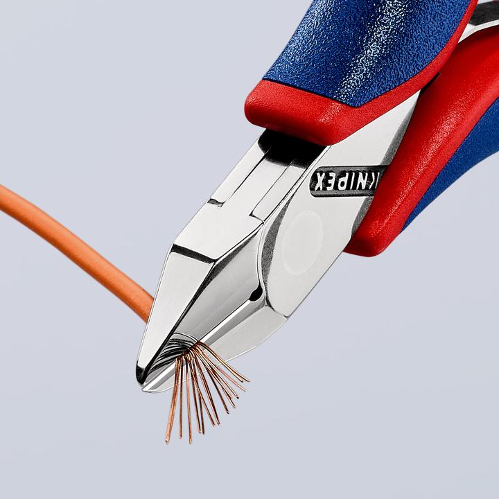 Image du produit Knipex Pince coupante de côté pour l'électronique 77 32 115 SB (115 mm)
