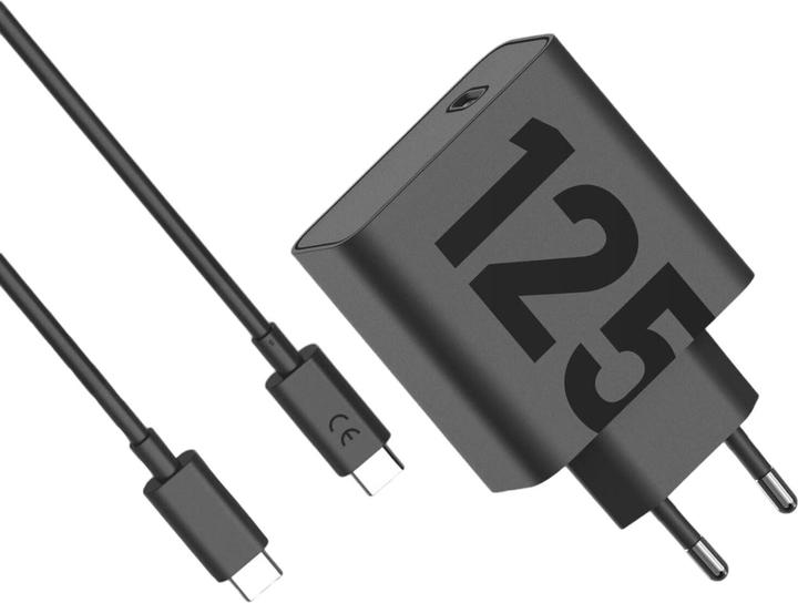 Actual product image Motorola Wall Charger TurboPower 125W GaN USB-A w/ 1m USB-C Black (125 W)