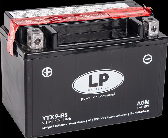 Image du produit Landport Batterie moto AGM YTX9-BS 12V 8Ah/10h (12 V, 8 Ah)