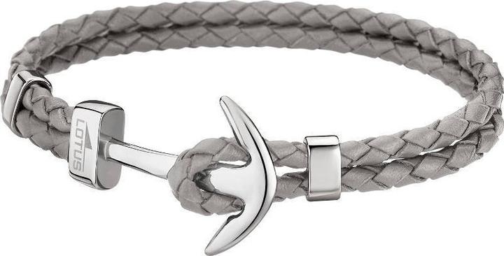 Lotus Style Lederarmband Anker Grau LS1832-2/3 (Leder)