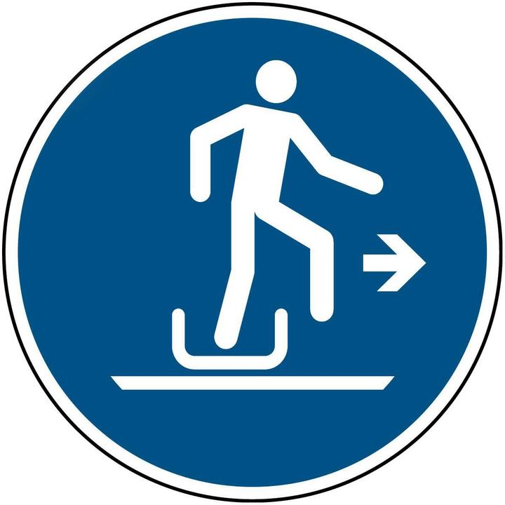Actual product image Brady ISO safety labelling - Getting out of the toboggan on the right