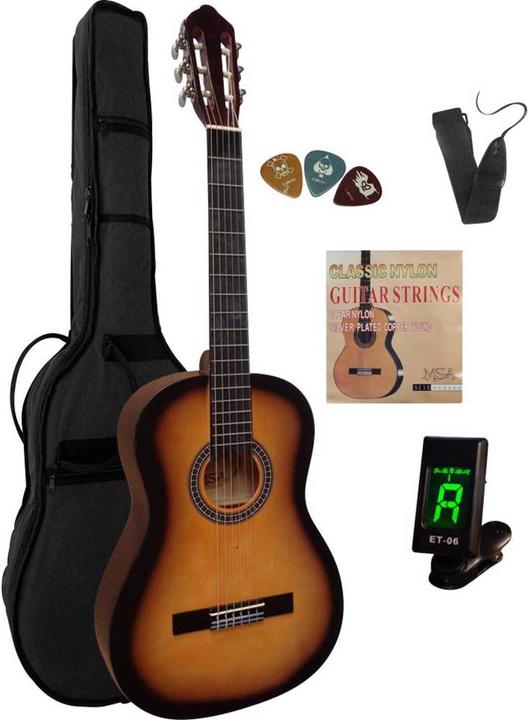 MSA Musikinstrumente Konzertgitarren-Set C 25 (Konzertgitarre, Basswood)