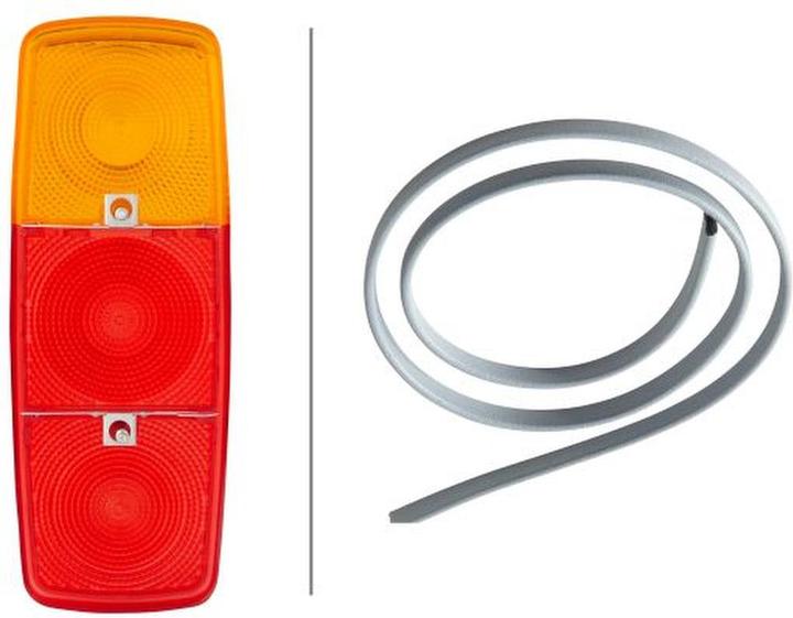Produktbild Hella 2 Lichtscheiben Rücklicht Halogen für AGRIFAC MAN LIEBHERR RENAULT (P21W, R10W)