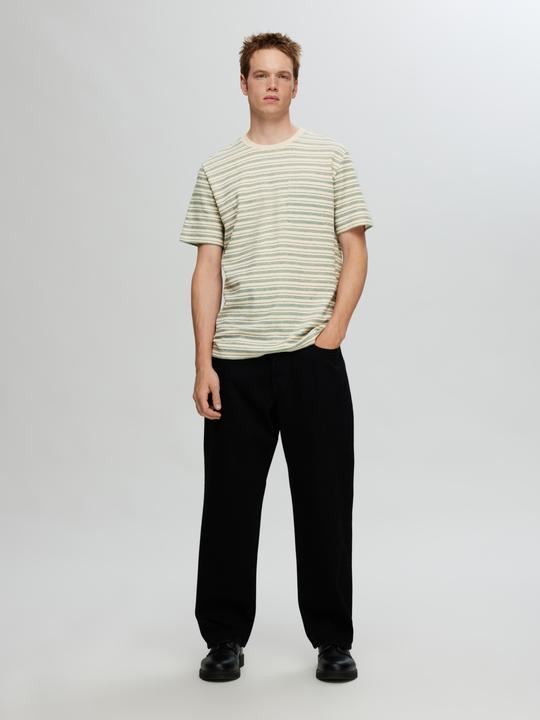 Image du produit Selected Homme Slhsune Stripe Pocket Ss O-Neck Tee (L)