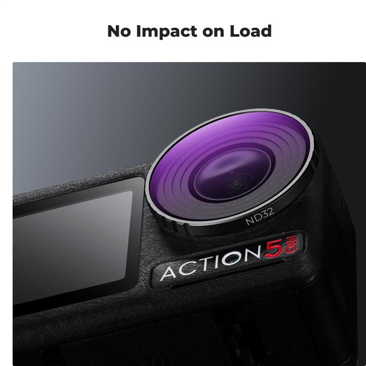 Produktbild K&F Concept 4pcs Filter Kit, CPL+ND8+ND16+ND32, HD, Anti-Reflection Green Coating, Waterproof and Scratch Resist (Osmo Action 4)