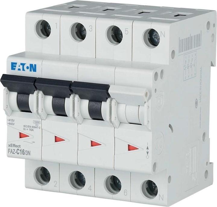 Produktbild Eaton MOE FAZ-C16/3N LS-Schalter C-Char 16A, 3p+N