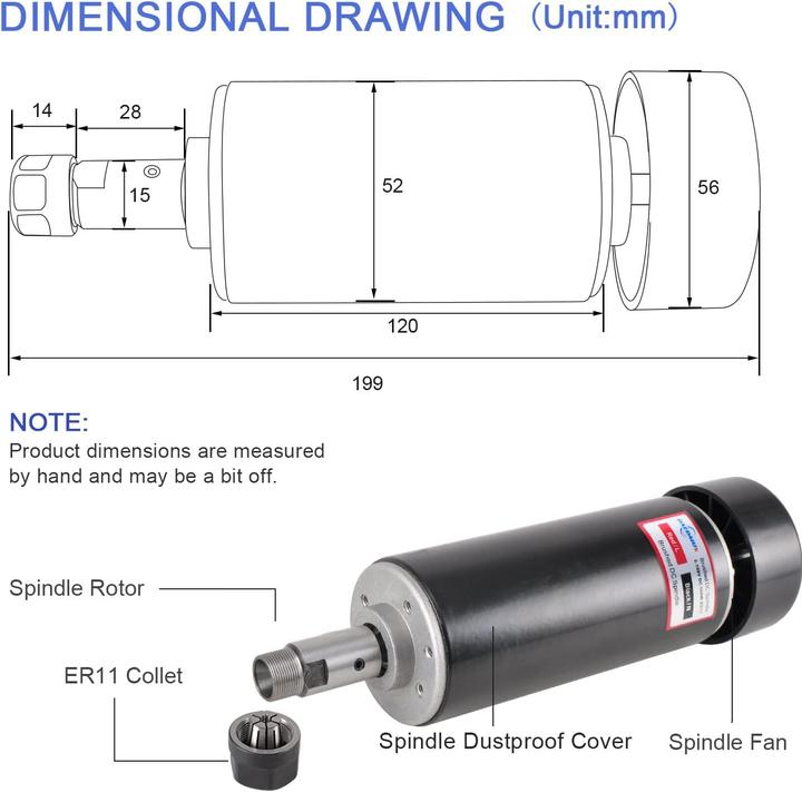 Actual product image CNC Spindelmotor Set