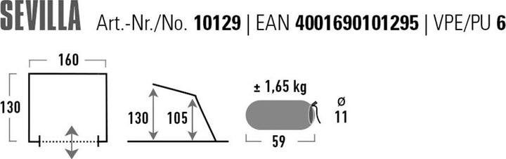 Immagine prodotto High Peak Sevilla Beach Shelter (tenda da spiaggia, 1.65 kg, 4 persone)