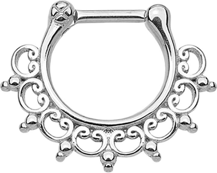 Produktbild Star Piercing Septum spitze Tribal silber (Chirurgenstahl 316L, ohne Messing)