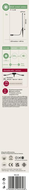 Image du produit Paulmann Plug & Shine Lightstick d'extérieur (490 lm, IP44)