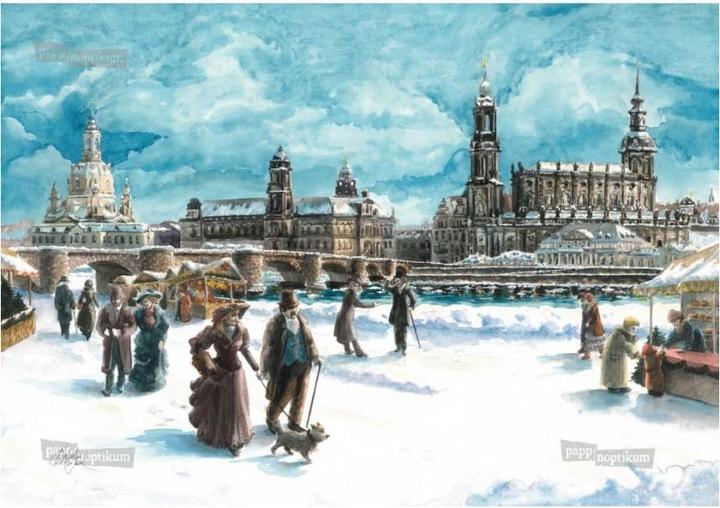 Actual product image Pappnoptikum 1040 - Dresden - View of the Augustus Bridge (folded card) (1 pcs.)