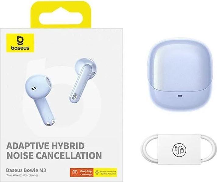 Actual product image Baseus Bowie M3 True Wireless Earphones Galaxy Blue (ANC, 30 h, Wireless)