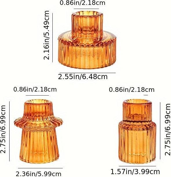 Alopini 3pz, portacandele, portacandele in vetro, portacandele per centrotavola, decorazioni per matrimoni e