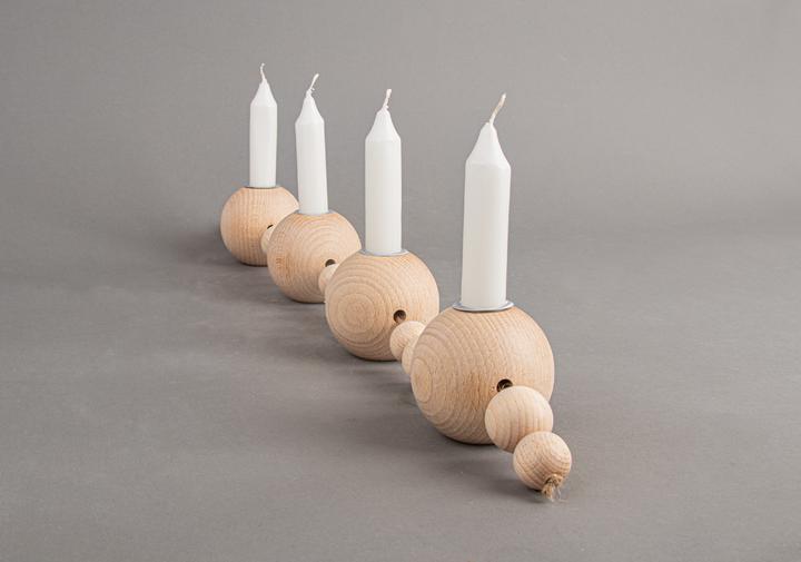 Immagine prodotto Rayher Portacandele "Palla di legno", Ø 7 cm (Ø 7 cm)
