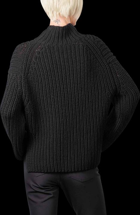 Actual product image Marc O'Polo Long Sleeve Pullover Stand Up Collar Black (L)