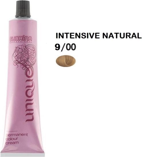 Actual product image Konjac Sponge Vopsea de par permanenta Subrina Professional Unique 9/00, Blond Deschis Luminos Natural, 100ml (9, 00 Natural Bright Light Blonde)