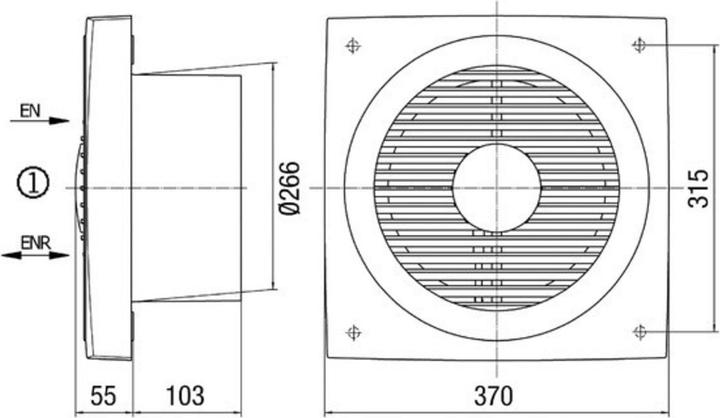 Actual product image Maico Wall-mounted fan ENR 25