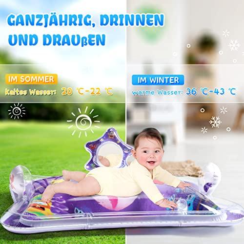 Produktbild Activity Board Wassermatte baby, BPA-frei 78X61cm Grössere Wasserspielmatte mit Spiegel and Glocke als Bauchzeit