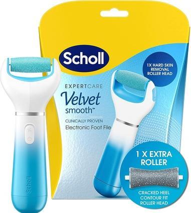 Image du produit Scholl Velvet Smooth enlève-cornée électrique lisse NOUVEAU avec rouleau éplucheur supplémentaire BLEU (Produit anti-callosités)