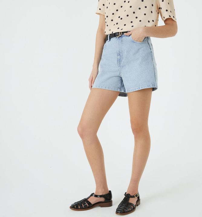 Actual product image La Redoute Collections High Waist Jean Shorts (38)