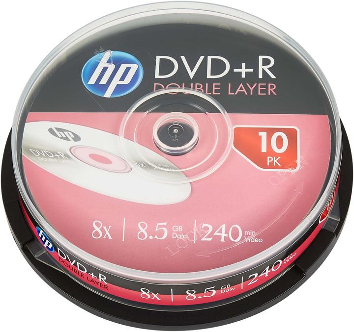 HP DVD+R DL 8.5GB/240Min/8x Cakebox (10 Disc) (10 x)