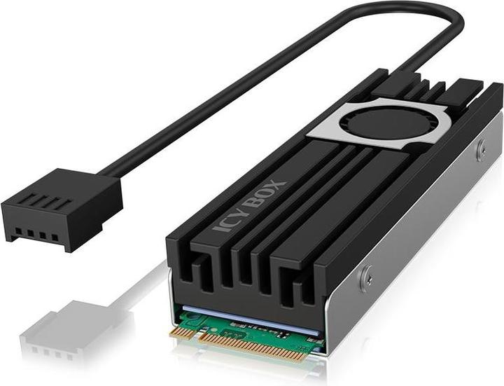 Actual product image RaidSonic Icy Box Heat Sink with Fan for M.2 SSD