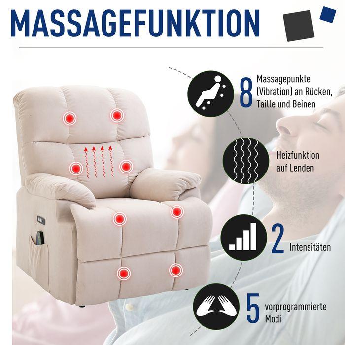 Actual product image Swisshandel24 Massagesessel mit Aufstehhilfe, Wärme, verstellbar, USB
