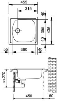 Immagine prodotto Franke Eurostar (Lavello montato, 0.00 cm, 45.50 cm)