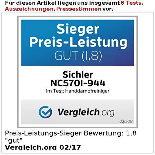 Image du produit Sichler Nettoyeur à vapeur portable avec grand pack d'accessoires (3.20 bar, 1000 W)
