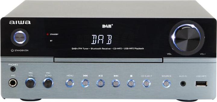 Actual product image Aiwa MSBTU-700 mikrojärjestelmä, hopea (Bluetooth, CD player, 1x 25 W)