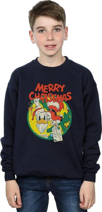 Actual product image Disney Boys Donald Duck Merry Christmas Sweatshirt (140, 146)