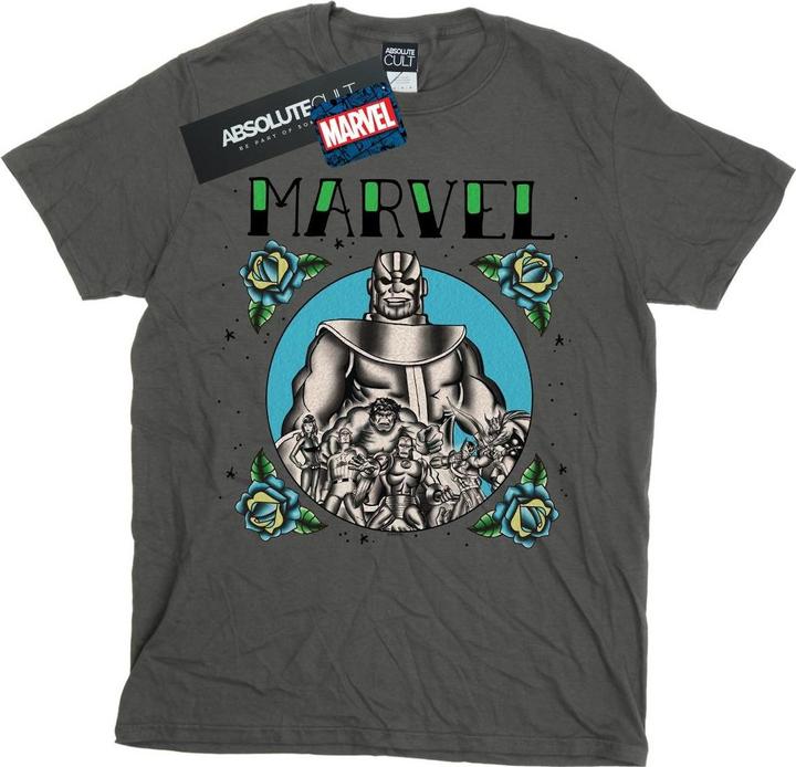 Actual product image Mens Avengers Group Tattoo T-Shirt (M)