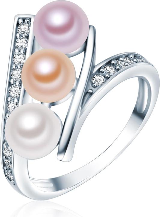 Valero Pearls Damen Sterling Silber Zirkonia Süsswasser-Zuchtperle silber - 3860