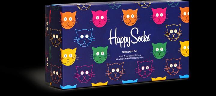 Actual product image Happy Socks Mixed Cat Gift Set (pack of 3, 36 - 40)