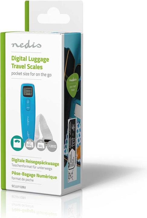 Produktbild Nedis Digital-Gepäck-Waage | 50 kg | Tara Funktion (Kofferwaage)