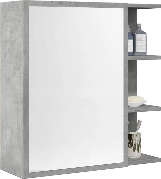 Produktbild VidaXL Badezimmer Spiegelschrank Badschrank Badspiegel Wandschrank Betongrau (62.5 x 20.5 x 64 cm)