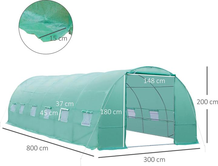 Image du produit Outsunny Serre de jardin Tunnel