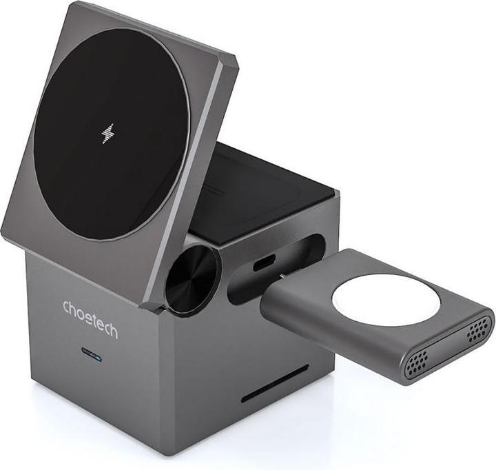 Immagine prodotto Choetech T632-F Caricabatterie induttivo 3-in-1 da 15W (nero) (15 W)