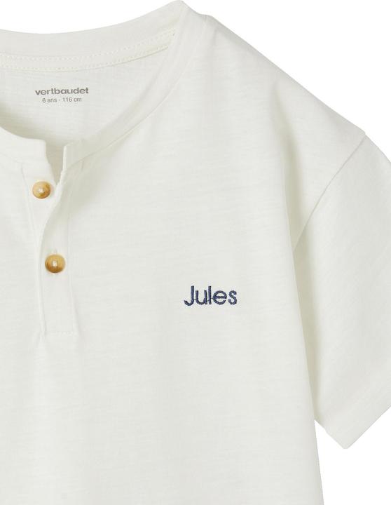 Immagine prodotto Vertbaudet Camicia henley da ragazzo in cotone riciclato Basic, personalizzabile (110)