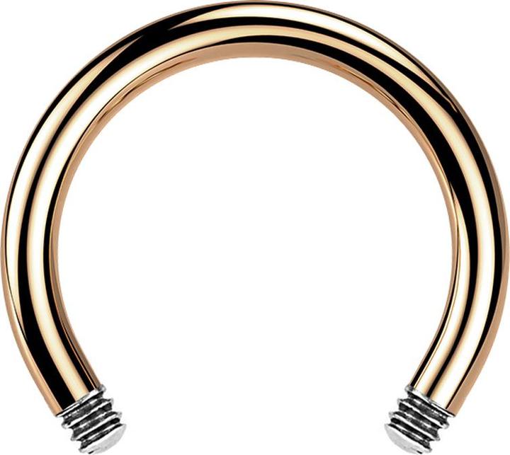 Image du produit Star Piercing Barre Circular Barbell or rose (Acier chirurgical 316L, sans laiton)