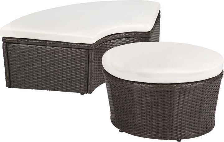 Produktbild tectake Sonneninsel Rattan mit Aluminiumgestell und Sonnendach