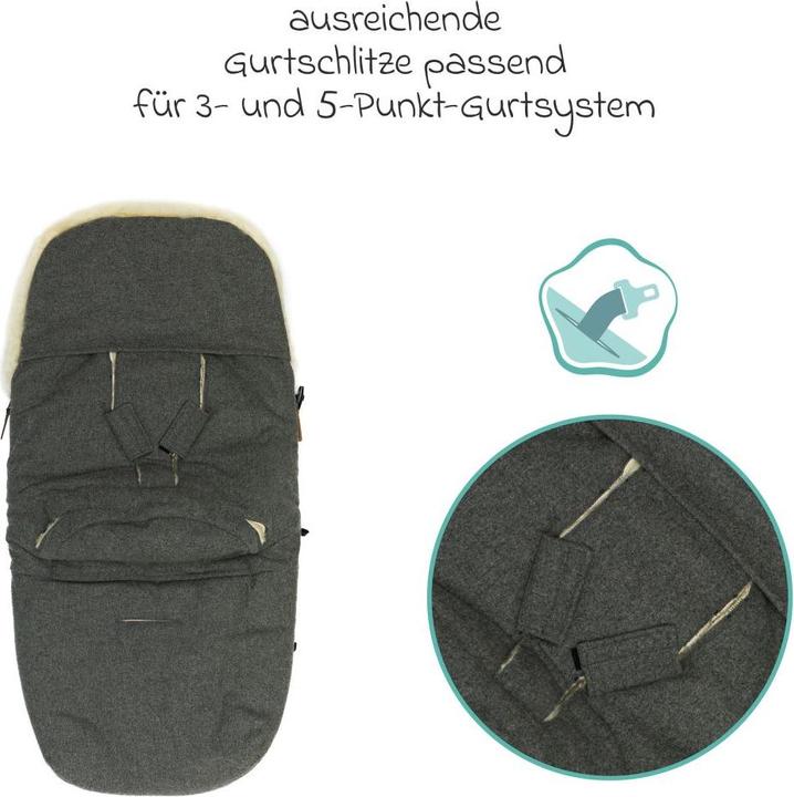 Produktbild Fillikid Fusssäcke für Kinderwagen & Buggys Lammwoll-Fusssack Makalu Wool für Buggy, Sport-