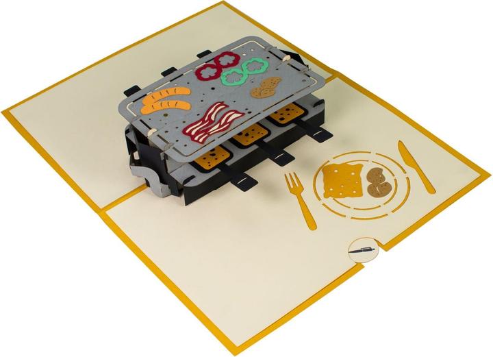 Actual product image Hervorragend 3D pop-up card raclette (1 pcs.)