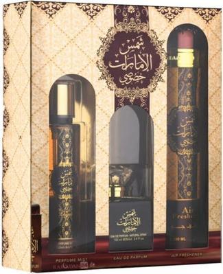 Immagine prodotto Lattafa Perfumes Shams Al Emarat Khususi Gift Set 100ml Eau de Parfum Room Spray Body Spray (Set profumo)