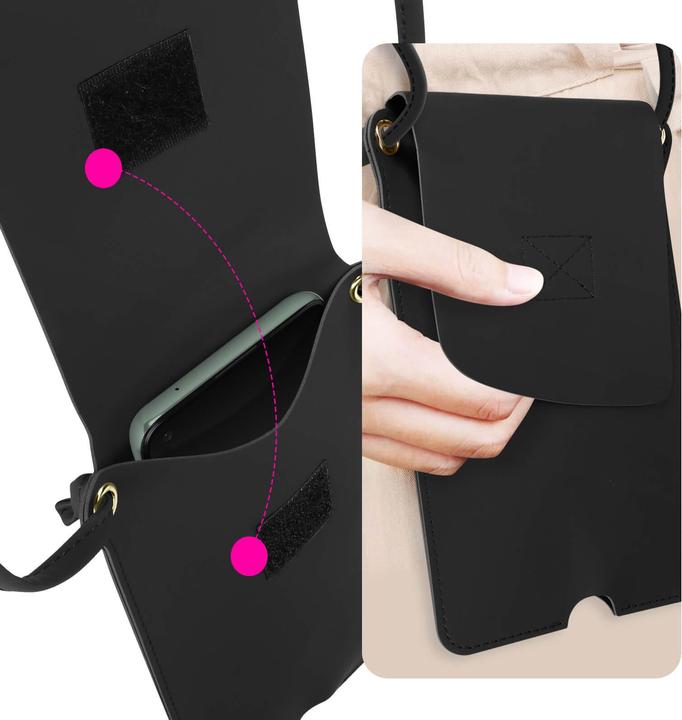 Actual product image Avizar Faux leather mobile phone case with card pocket Series (Universal)