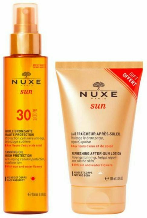 Nuxe Sun - Huile Bronzante SPF30 + Lait Après Soleil Set (Gel, 150 ml)