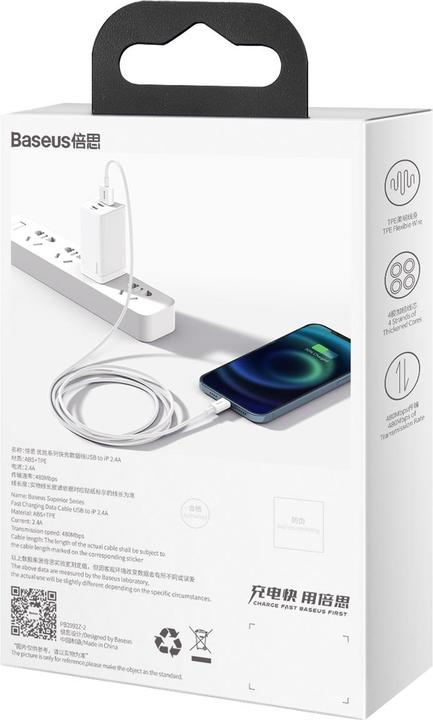 Actual product image Baseus USB Type A - Lightning (1 m, USB 2.0)