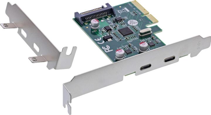 Image du produit InLine Carte d'interface, PCIe x4, USB 3.2 Gen.2, 2x USB-C